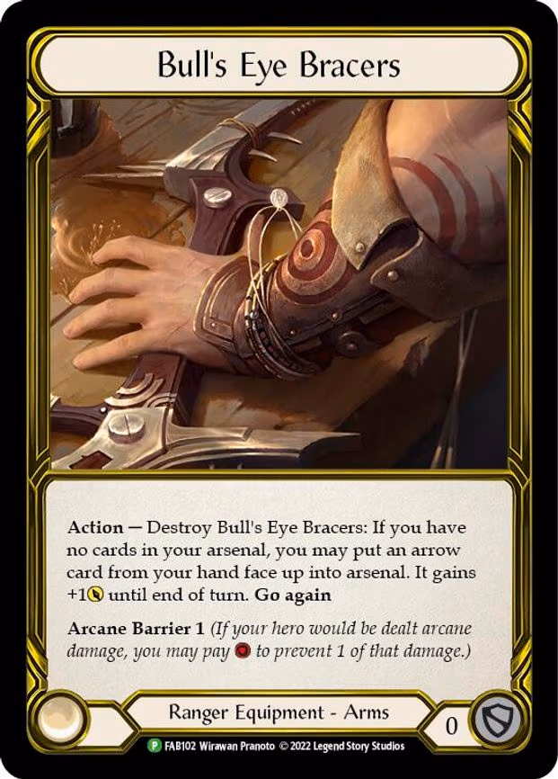 Bull's Eye Bracers (Golden) - Promo (FAB102)