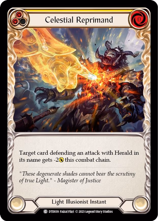 Celestial Reprimand (Yellow) - Common (DTD039)