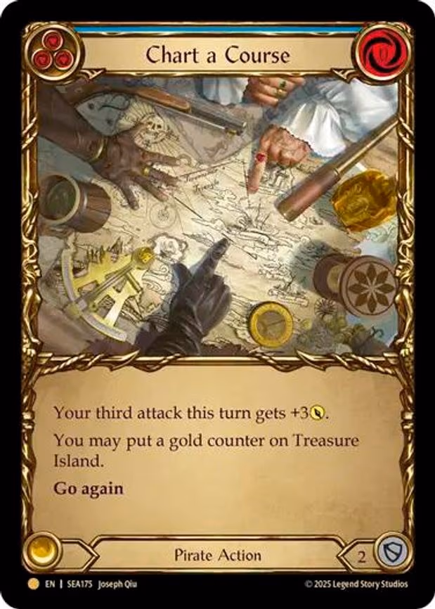 Chart a Course (Blue) (Treasure) - Pirate Booty (SEA175)