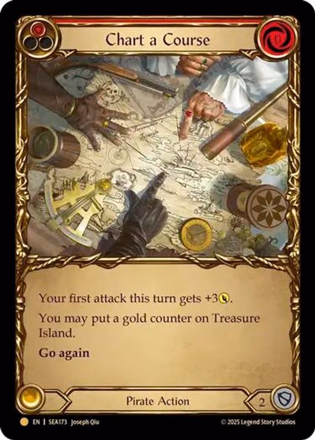 Chart a Course (Red) (Treasure) - Pirate Booty (SEA173)