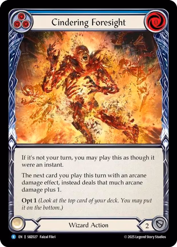 Cindering Foresight (Blue) - Rare (SBZ027)