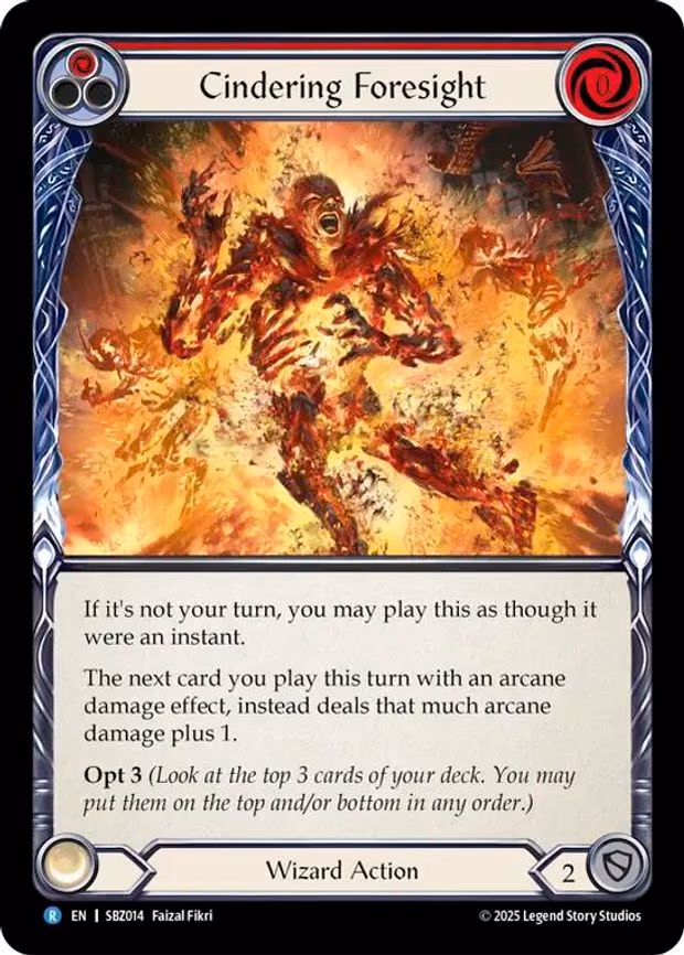Cindering Foresight (Red) - Rare (SBZ014)