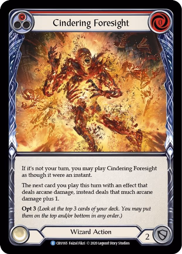 Cindering Foresight (Red) - Rare (CRU165)