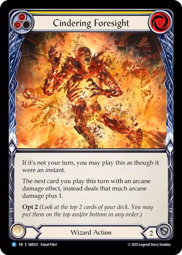 Cindering Foresight (Yellow) - Rare (SBZ021)