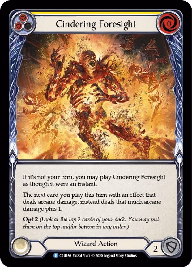 Cindering Foresight (Yellow) - Rare (CRU166)