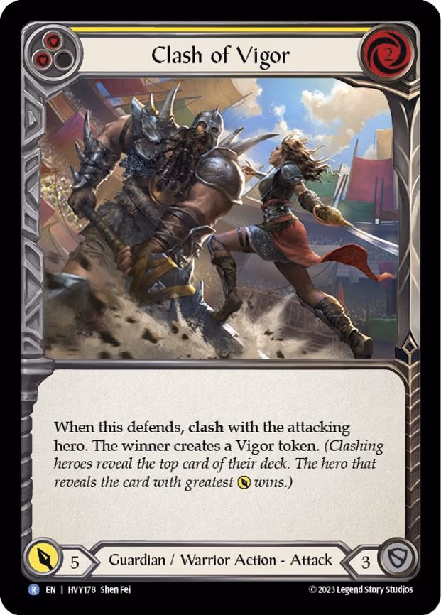 Clash of Vigor (Yellow) - Rare (HVY178)