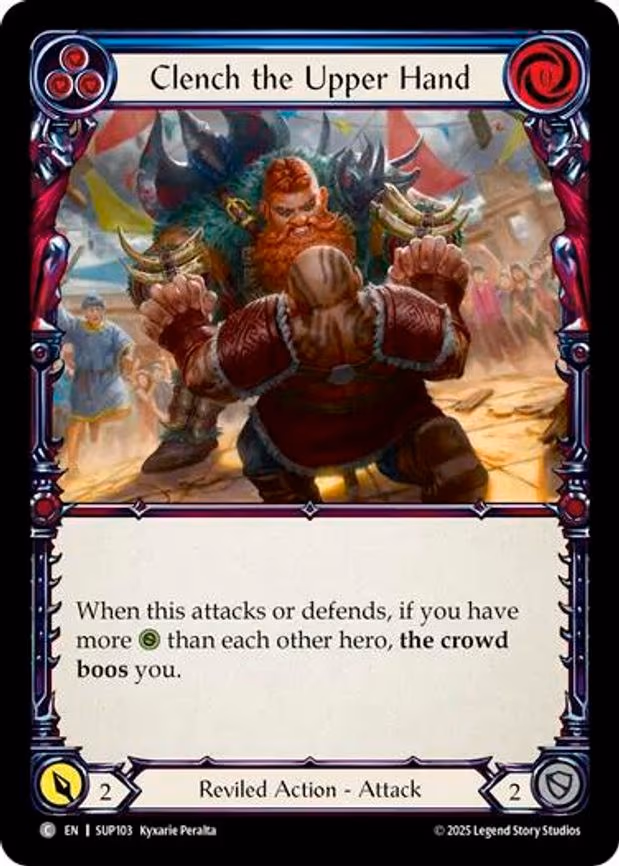 Clench the Upper Hand (Blue) - Common (SUP103)