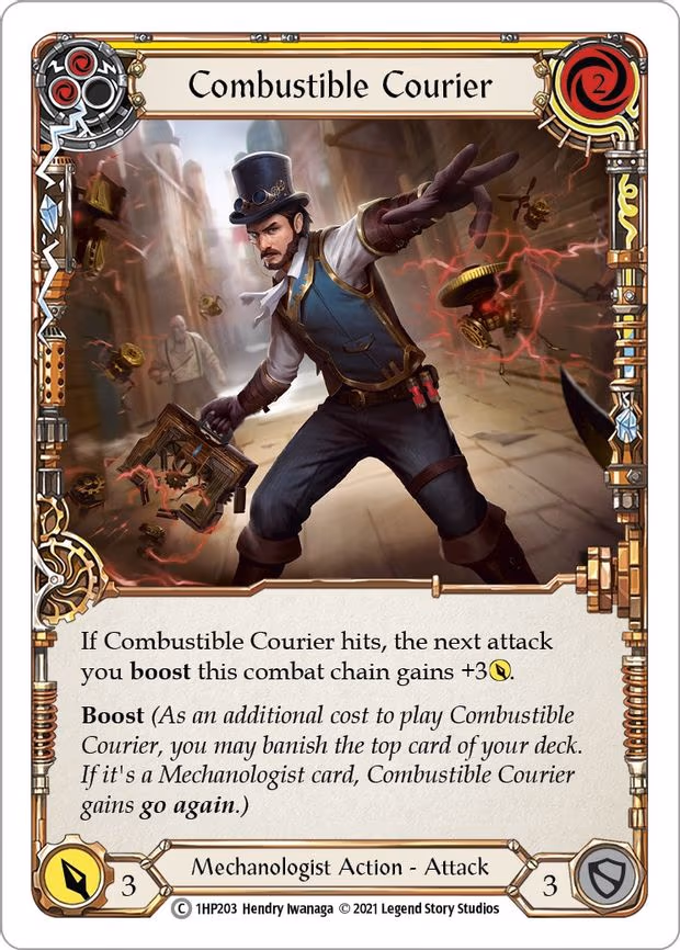 Combustible Courier (Yellow) - Common (1HP203)