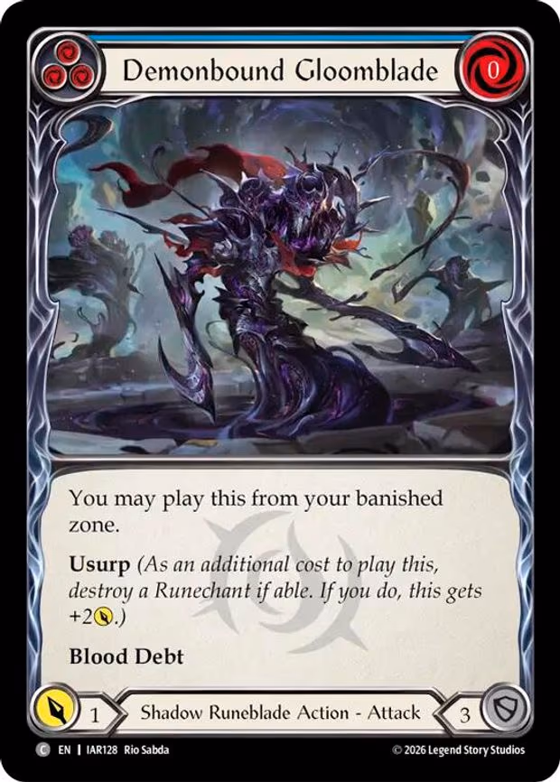Demonbound Gloomblade (Blue) - Common (IAR128)
