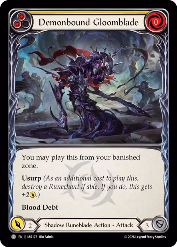 Demonbound Gloomblade (Yellow) - Common (IAR127)