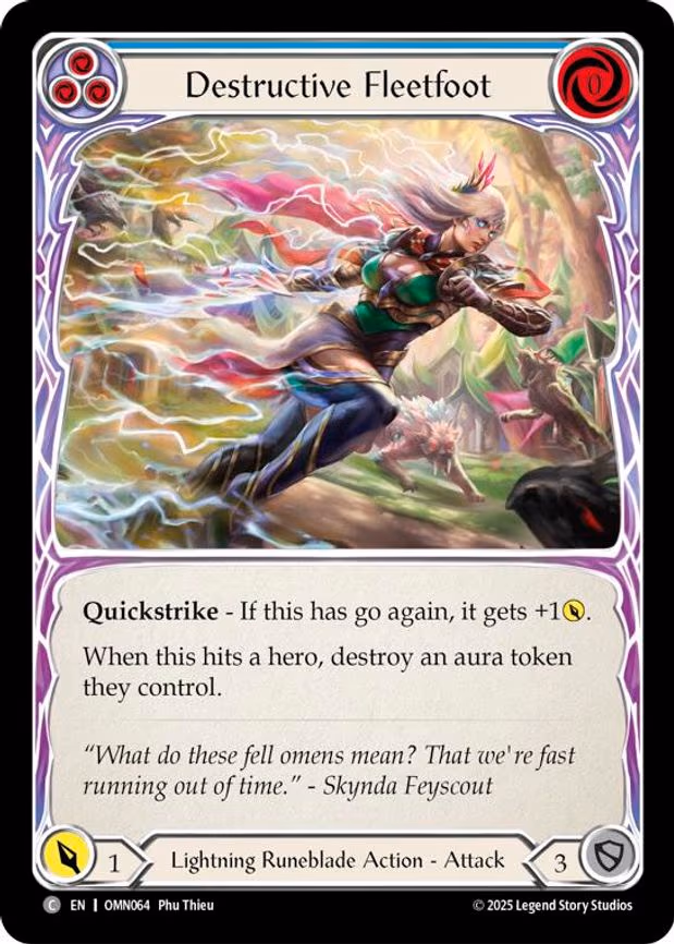 Destructive Fleetfoot (Blue) - Common (OMN064)