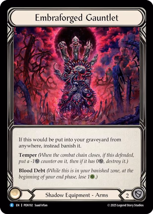 Embraforged Gauntlet - Rare (PEN192)