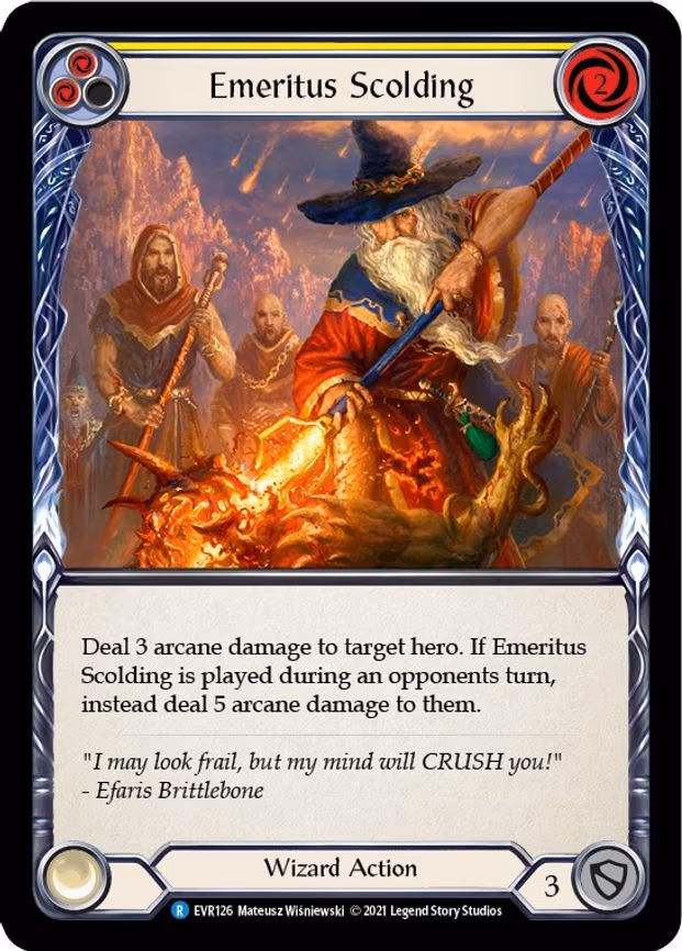 Emeritus Scolding (Yellow) - Rare (EVR126)