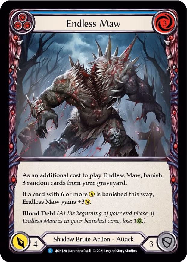 Endless Maw (Blue) - Rare (MON128)