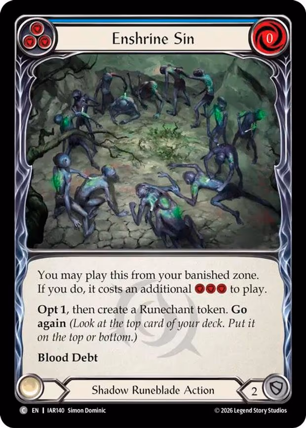 Enshrine Sin (Blue) - Common (IAR140)
