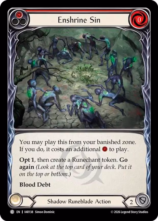 Enshrine Sin (Red) - Common (IAR138)