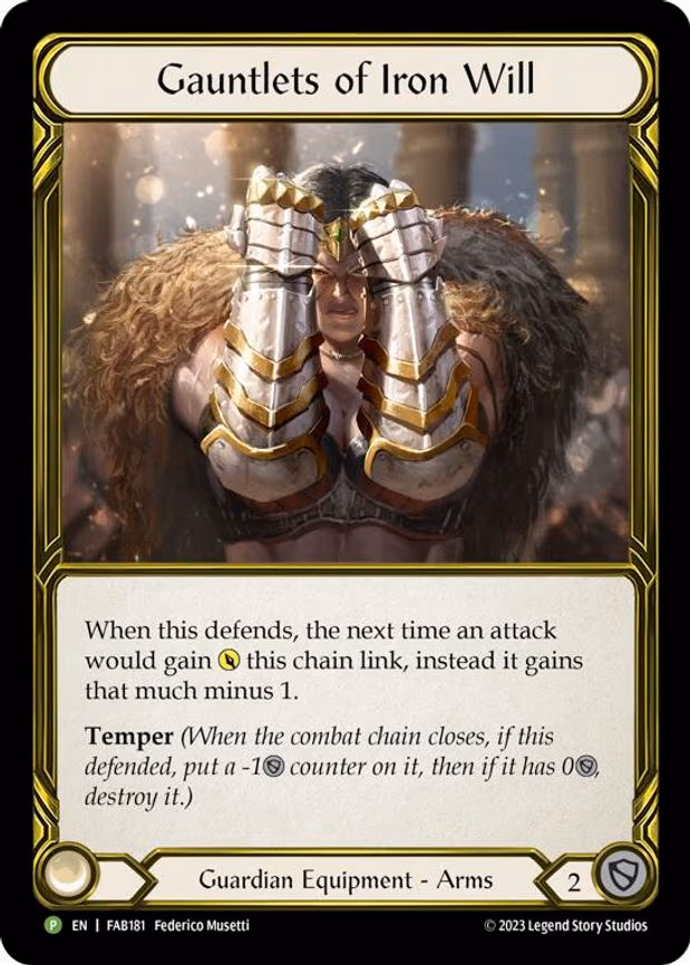 Gauntlets of Iron Will (Golden) - Promo (FAB181)