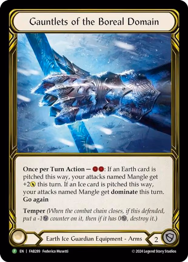 Gauntlets of the Boreal Domain (Golden) - Promo (FAB289)