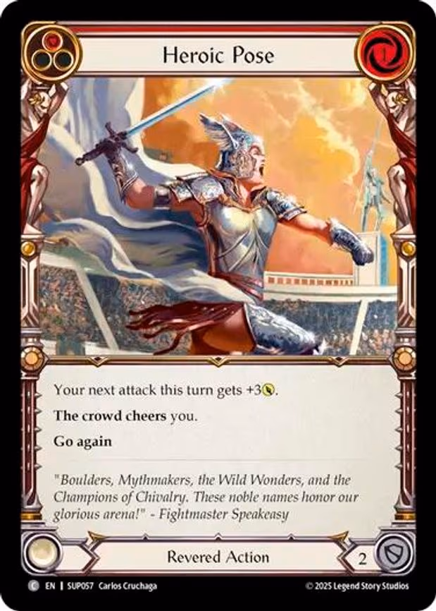 Heroic Pose (Red) - Common (SUP057)