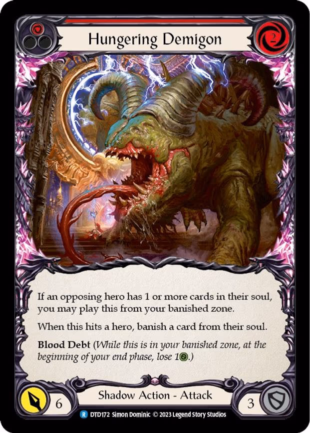 Hungering Demigon (Red) - Rare (DTD172)