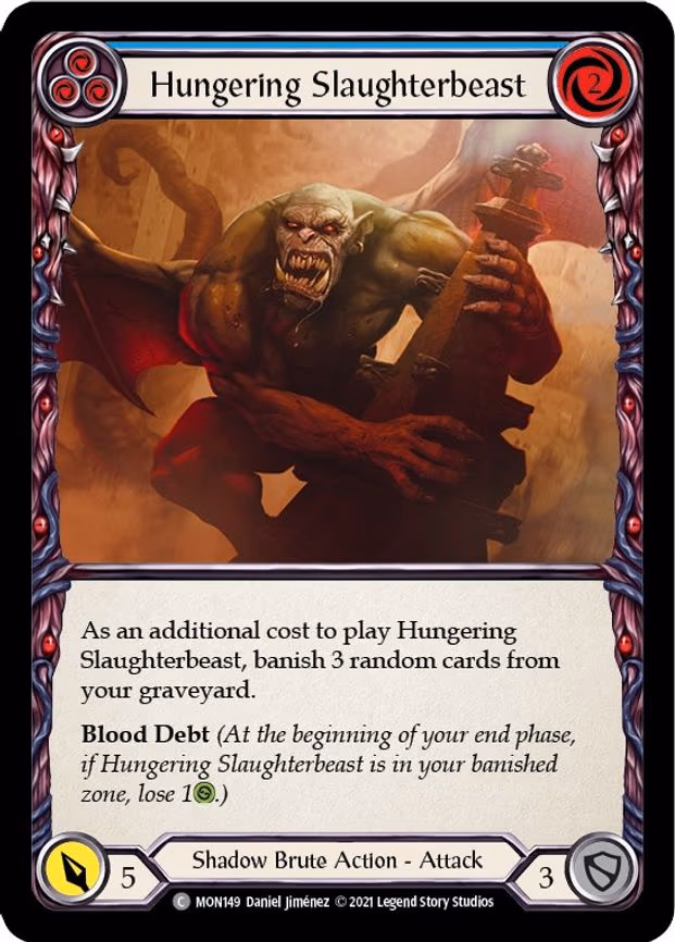 Hungering Slaughterbeast (Blue) - Common (MON149)