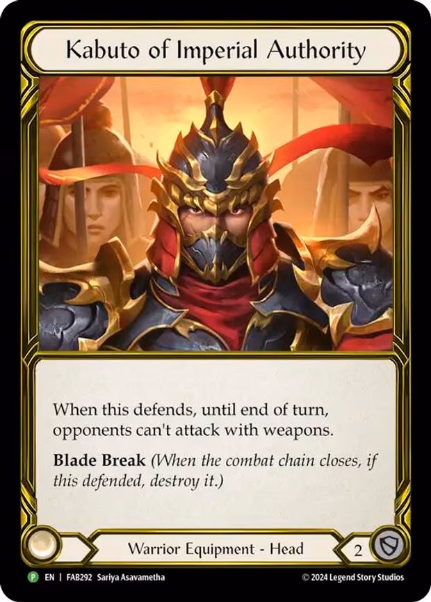 Kabuto of Imperial Authority (Golden) - Legendary (FAB292)
