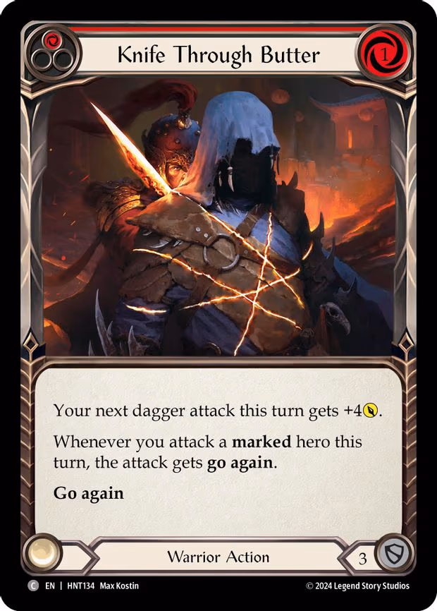Knife through Butter (Red) - Common (HNT134)