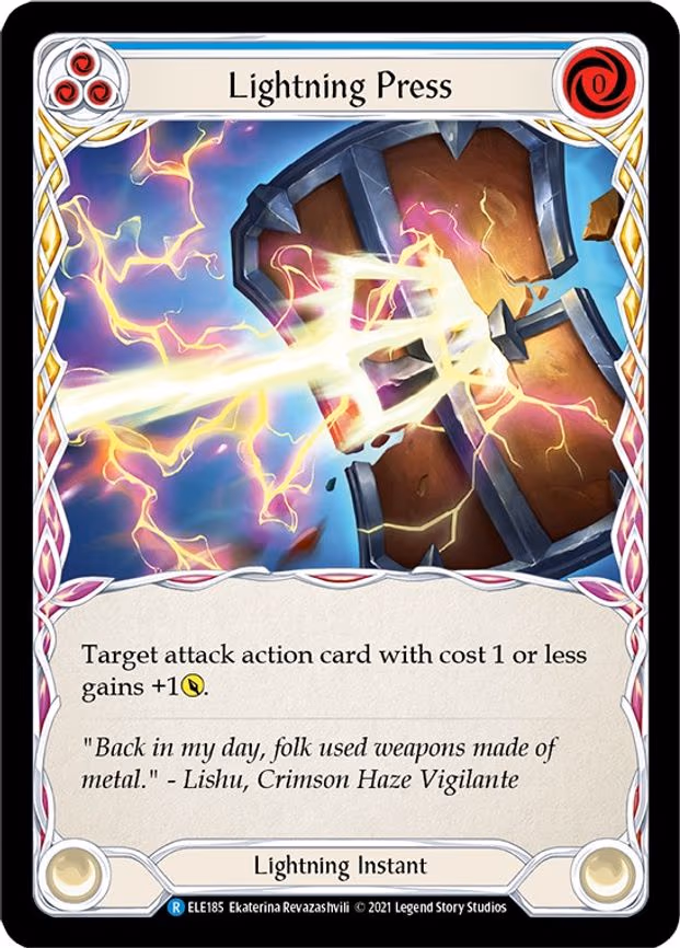 Lightning Press (Blue) - Rare (ELE185)