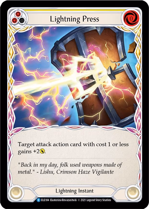 Lightning Press (Yellow) - Rare (ELE184)