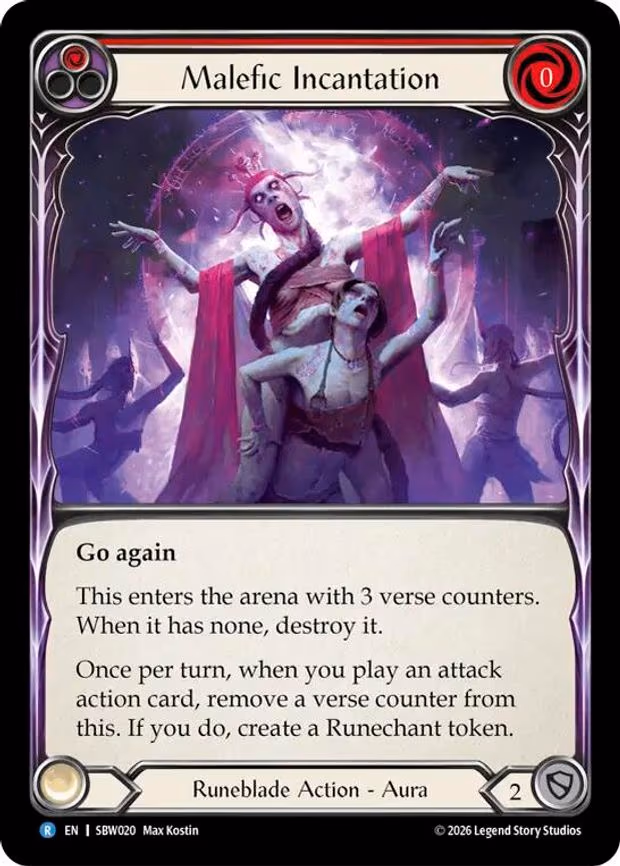 Malefic Incantation (Red) - Rare (SBW020)