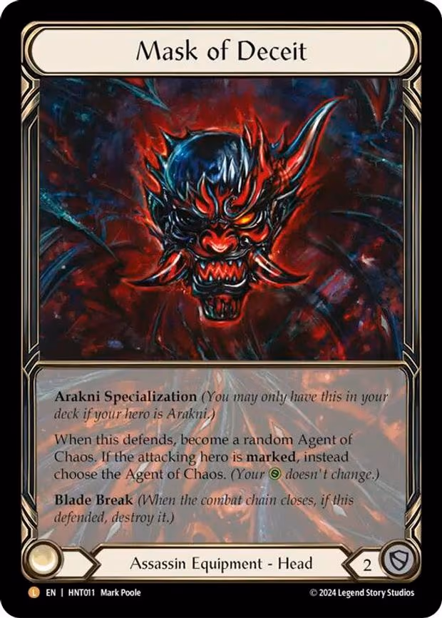 Mask of Deceit - Legendary (HNT011)