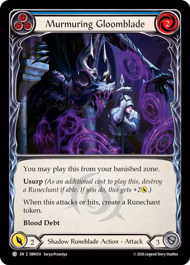 Murmuring Gloomblade (Blue) - Common (SBW031)