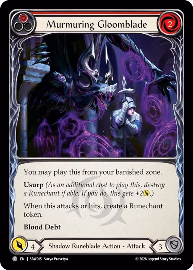 Murmuring Gloomblade (Red) - Common (SBW015)