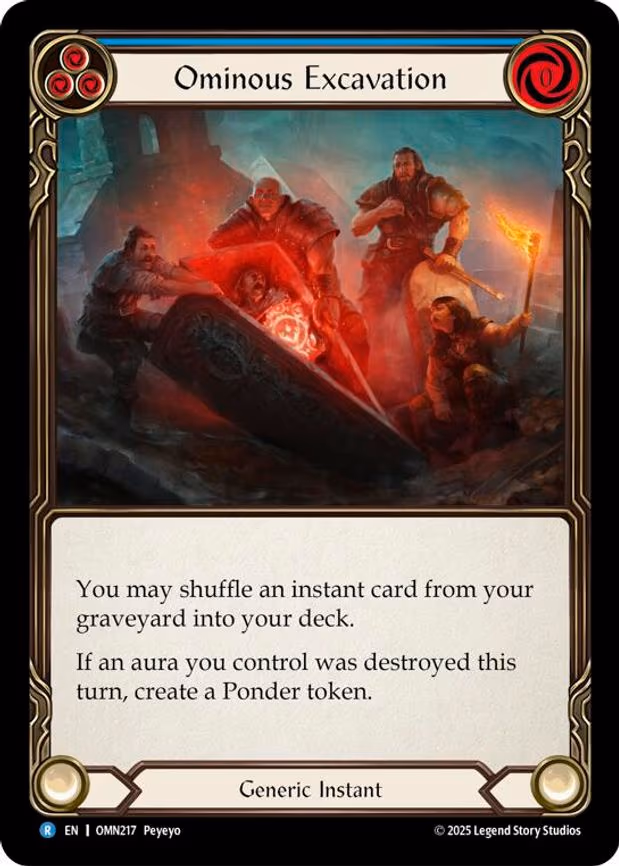 Ominous Excavation (Blue) - Rare (OMN217)