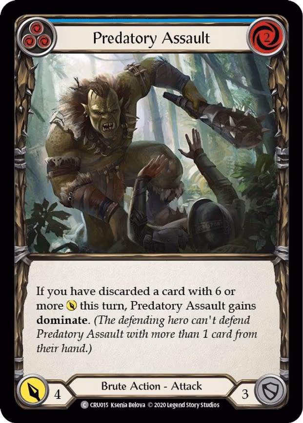 Predatory Assault (Blue) - Common (CRU015)