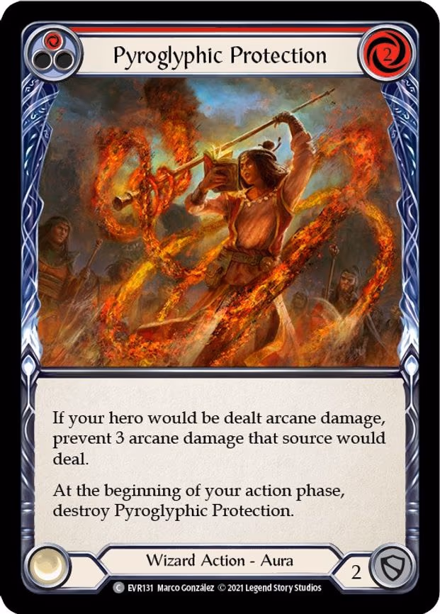 Pyroglyphic Protection (Red) - Common (EVR131)