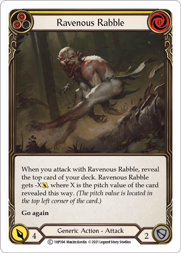 Ravenous Rabble (Yellow) - Common (1HP394)