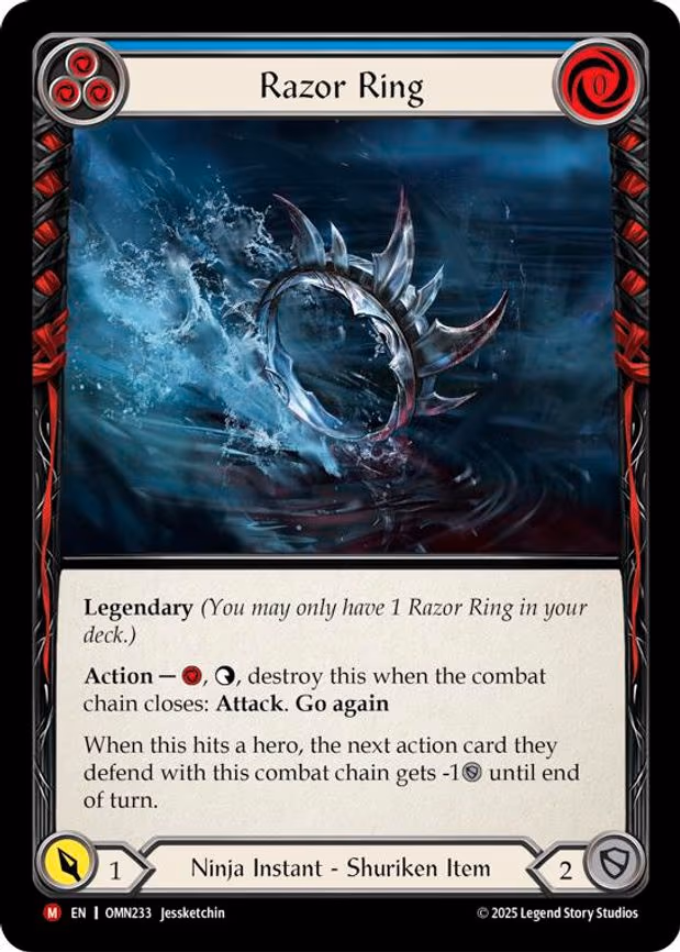Razor Ring (Blue) - Majestic (OMN233)