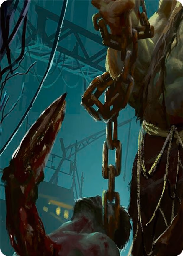 Riptide, Lurker of the Deep // Gravy Bones, Shipwrecked Looter Double Sided Art Card (Middle Right) - None