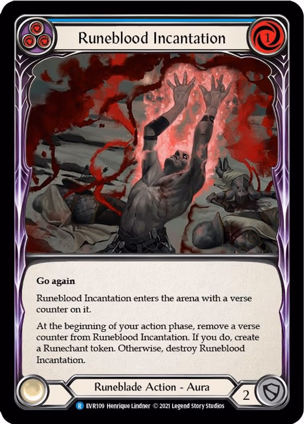 Runeblood Incantation (Blue) - Rare (EVR109)