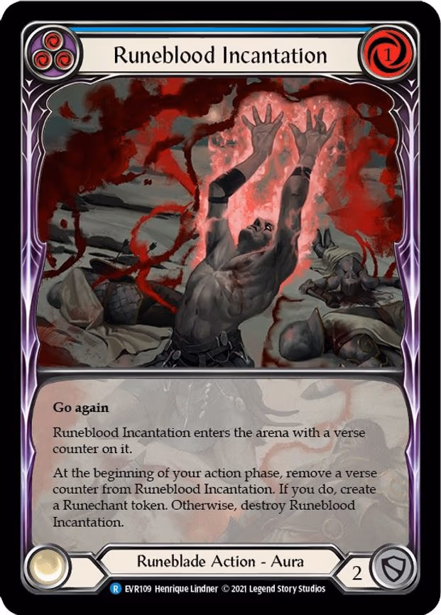 Runeblood Incantation (Blue) - Rare (EVR109)