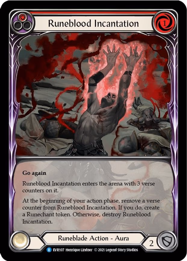 Runeblood Incantation (Red) - Rare (EVR107)