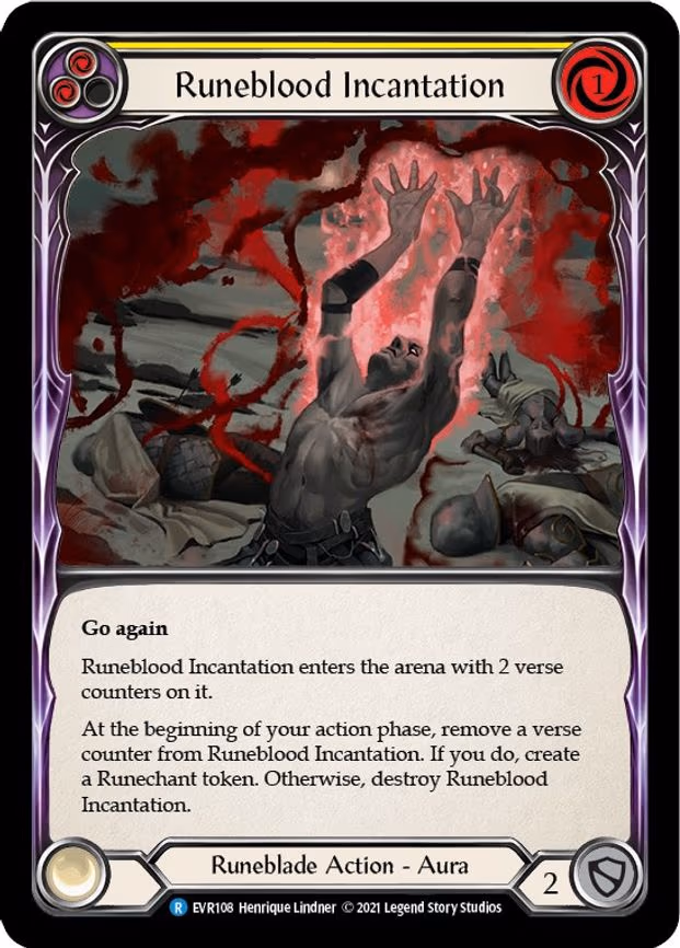 Runeblood Incantation (Yellow) - Rare (EVR108)