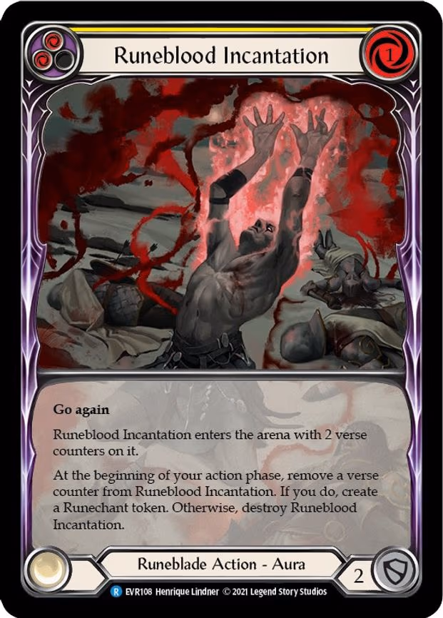 Runeblood Incantation (Yellow) - Rare (EVR108)