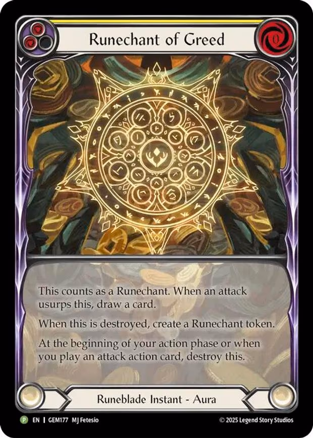 Runechant of Greed (Yellow) - Promo (GEM177)
