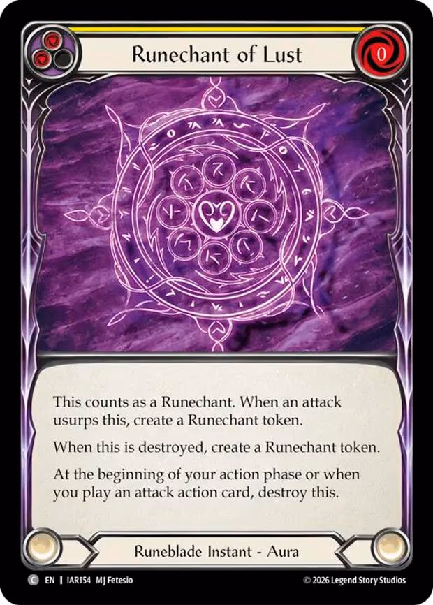 Runechant of Lust (Yellow) - Common (IAR154)