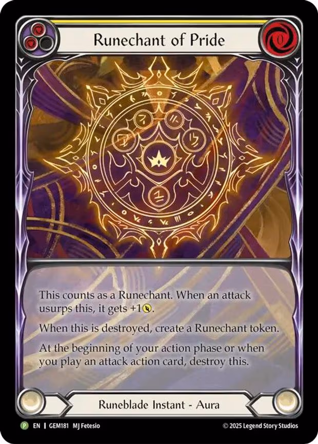 Runechant of Pride (Yellow) - Promo (GEM181)