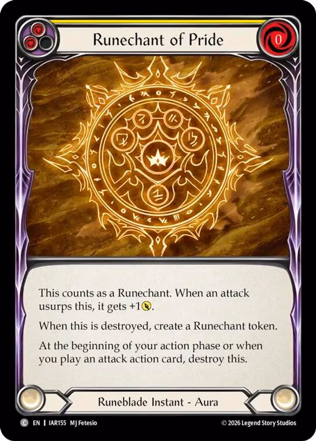 Runechant of Pride (Yellow) - Common (IAR155)