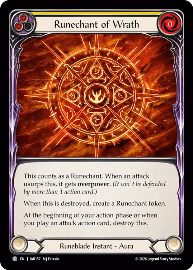 Runechant of Wrath (Yellow) - Common (IAR157)