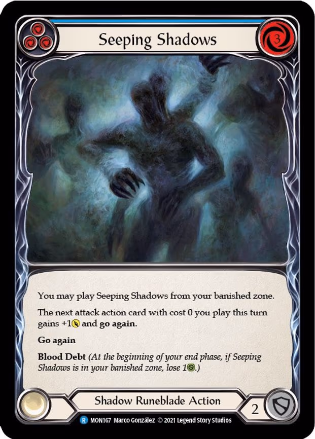 Seeping Shadows (Blue) - Rare (MON167)